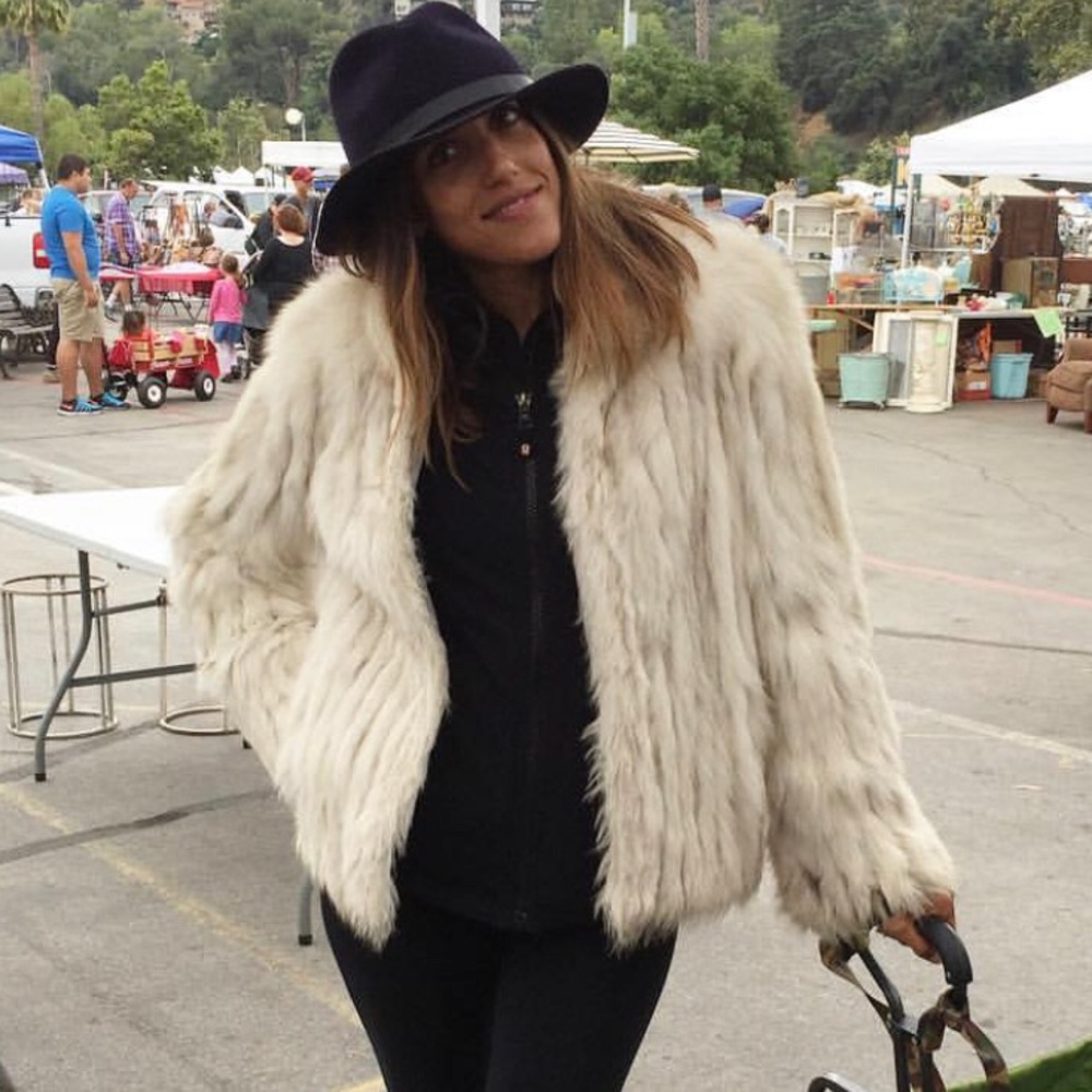 Saga vintage Silver Fox Fur coat Medium